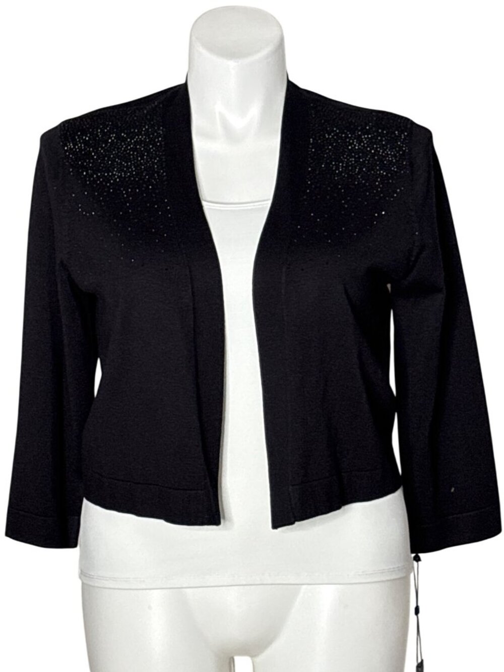 Tommy Hilfiger NWT Women's Black Embellished Sequin Cardigan Long Sleeve Size XL
